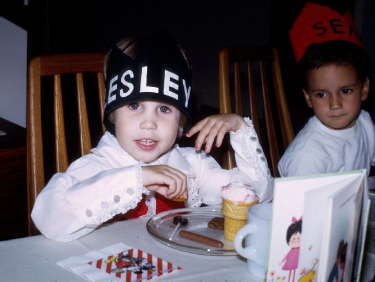  at Anita's  fourth birthday, May 1973